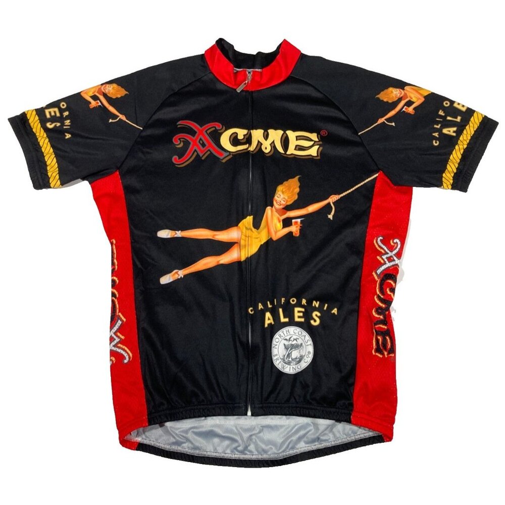 North Coast Brewing Company Cycling Jersey Large Acme California Ales Full-Zip